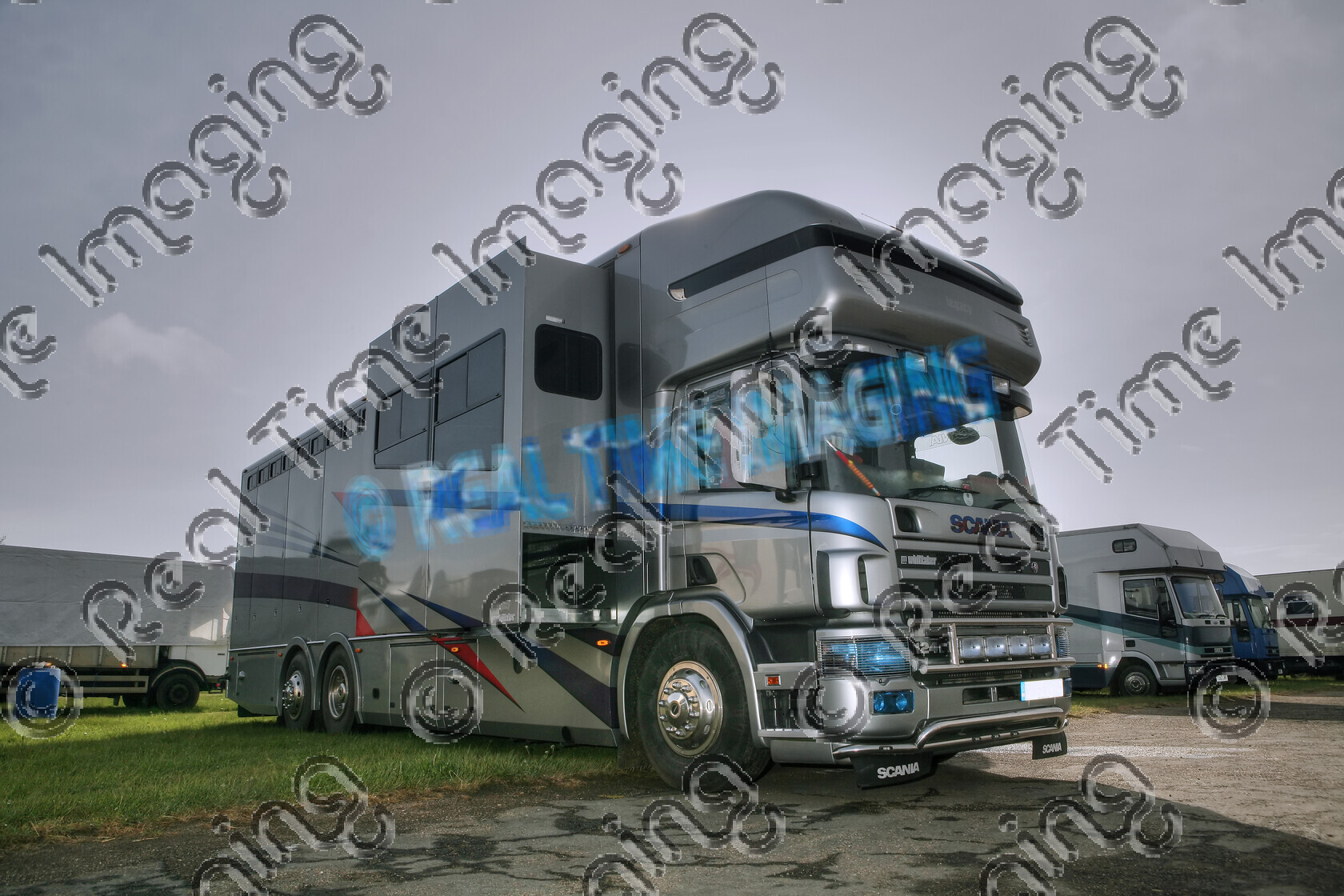 L07-02-01-026-tm 
 Keywords: lorry lorries lorry park horse transport Scania Whittaker horse box horsebox