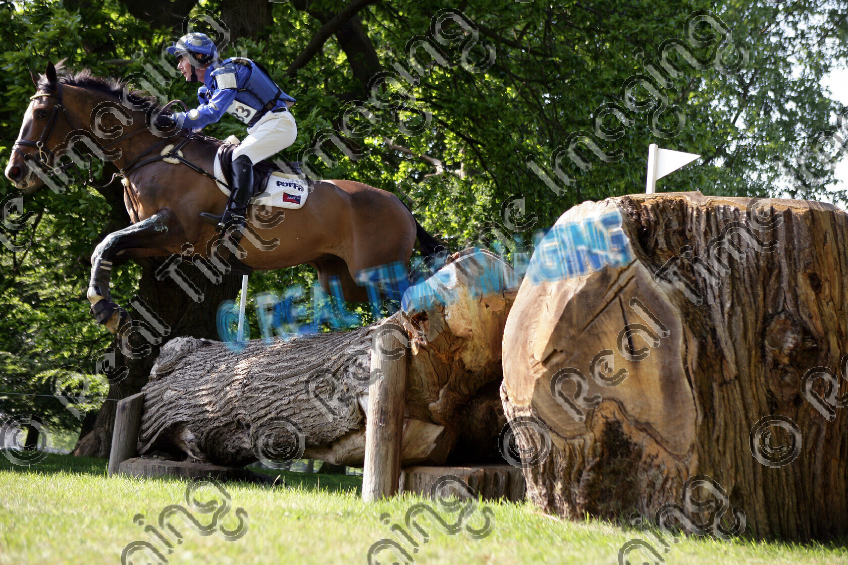 L01-01-01-260 
 283 
 Keywords: Houghton International 3 Day Event, Norfolk, UK, Saturday, 24 May, 2008, view landscape, Subaru, CCI** two star, cross country, 283, ALWAYS OWEN, `Owner: , Hack, Ms Elaine, `Rider: , Terry Boon, Bay, Gelding, log, fence, jump, horse equestrian equine sport